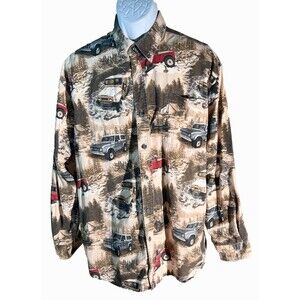 RedHead Men's Outdoor Off Road Jeep Bronco Long Sleeve Button Up Shirt Size L